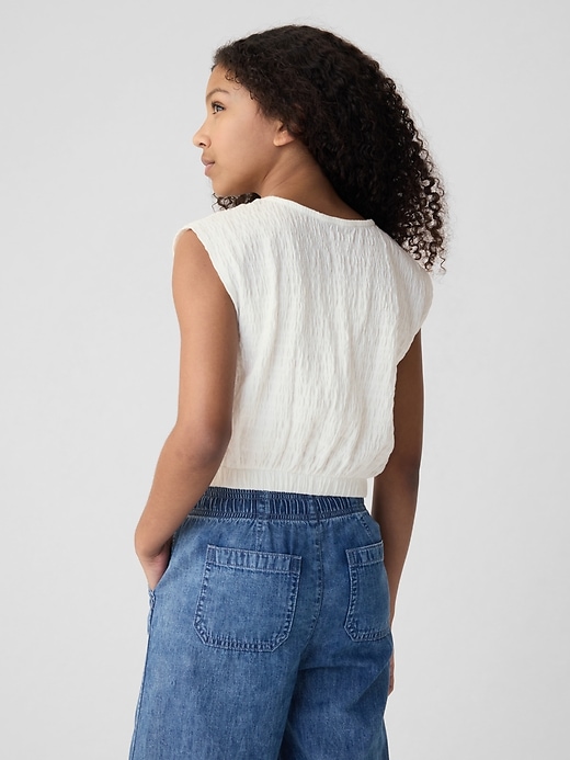 Image number 2 showing, Kids Smocked Cropped Muscle Tank Top