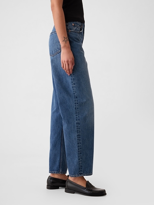 Image number 3 showing, High Rise Barrel Jeans