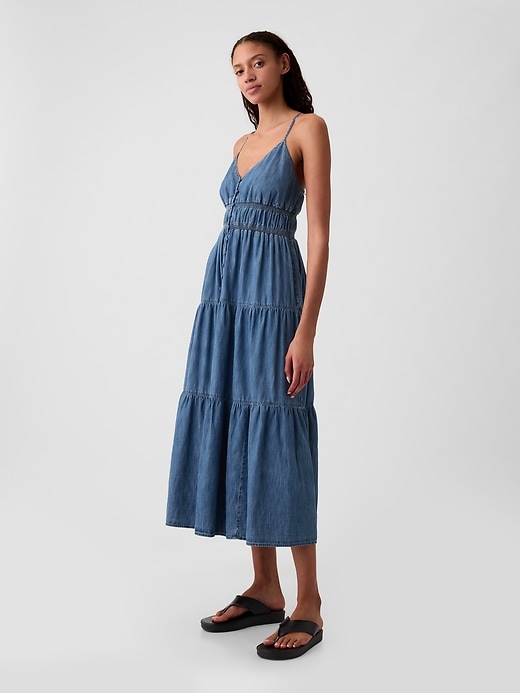 Image number 3 showing, Organic Cotton Denim Maxi Dress