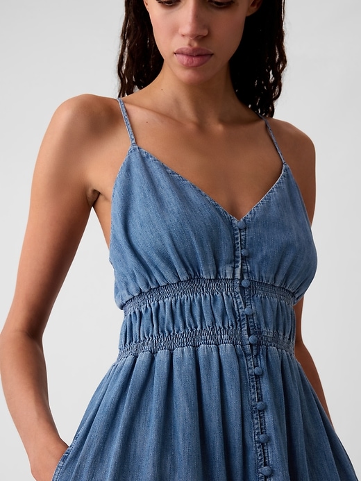 Image number 4 showing, Organic Cotton Denim Maxi Dress