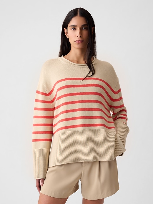 Image number 1 showing, 24/7 Split-Hem Roll Neck Sweater