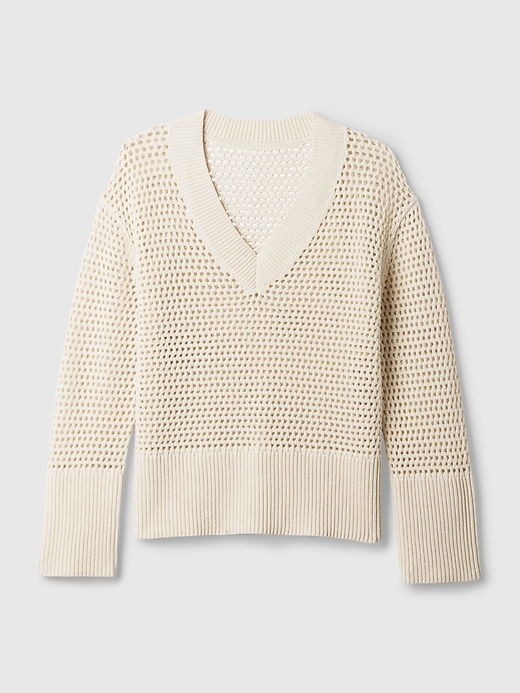 Image number 5 showing, 24/7 Split-Hem Crochet Sweater