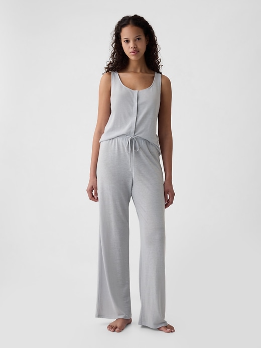 Image number 3 showing, Linen-Blend PJ Pants