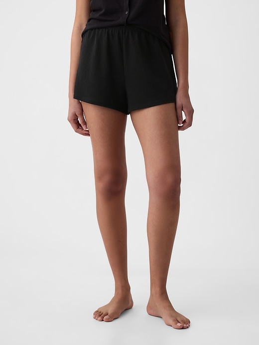 Image number 1 showing, Linen-Blend PJ Shorts