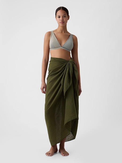Image number 4 showing, Linen-Cotton Textured Sarong