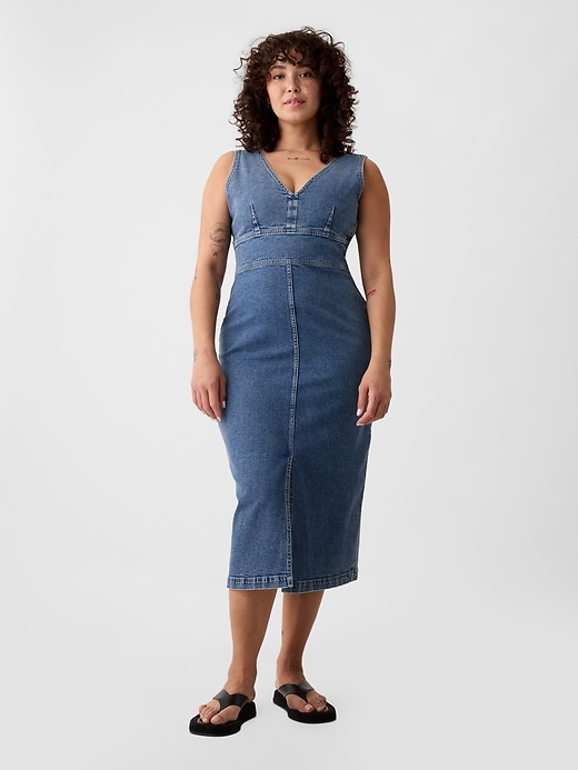 Image number 5 showing, Denim Midi Dress