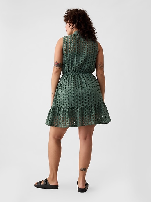 Image number 5 showing, Eyelet Tiered Mini Dress