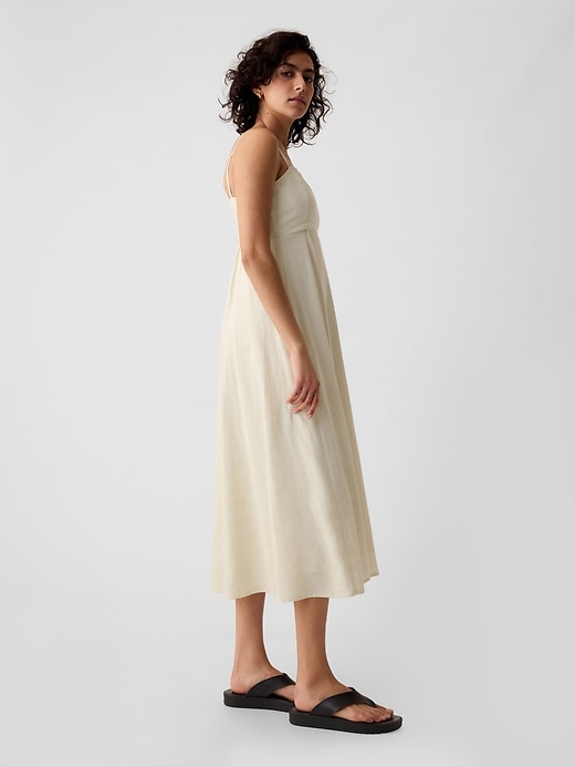 Image number 3 showing, Linen-Blend Midi Dress