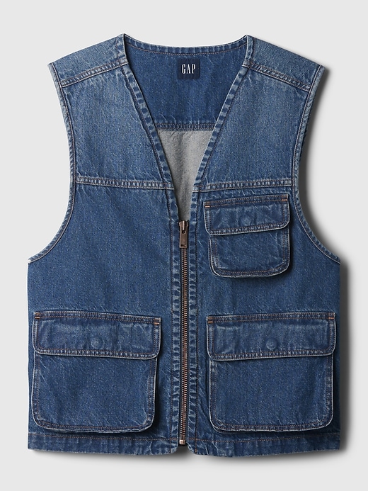 Image number 5 showing, Utility Denim Vest