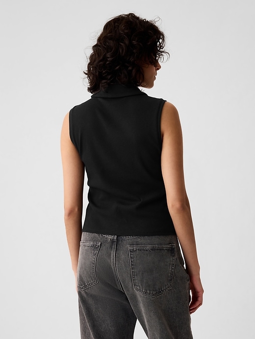 Image number 2 showing, Modern Rib Cropped Polo Shirt