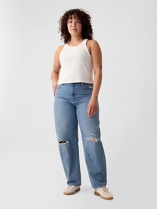 Image number 5 showing, High Rise Barrel Jeans