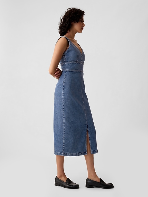 Image number 3 showing, Denim Midi Dress