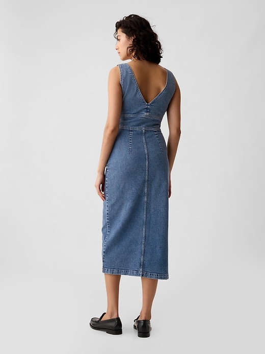 Image number 2 showing, Denim Midi Dress