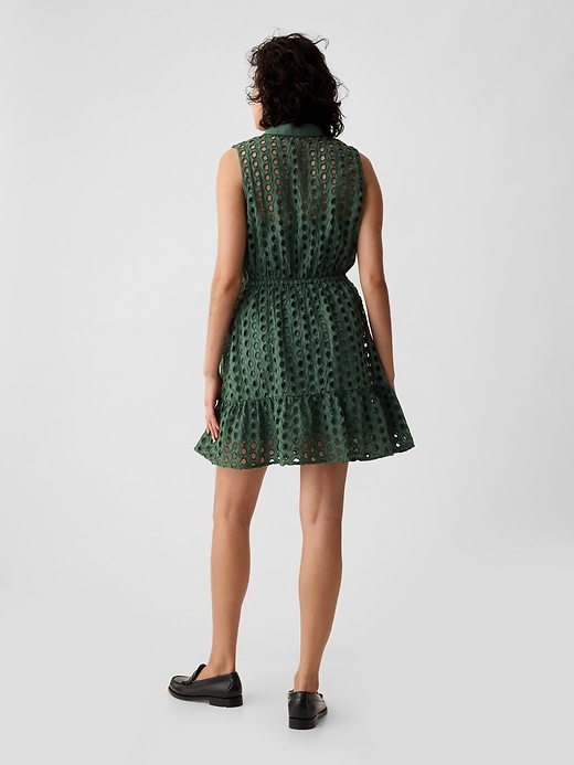 Image number 2 showing, Eyelet Tiered Mini Dress