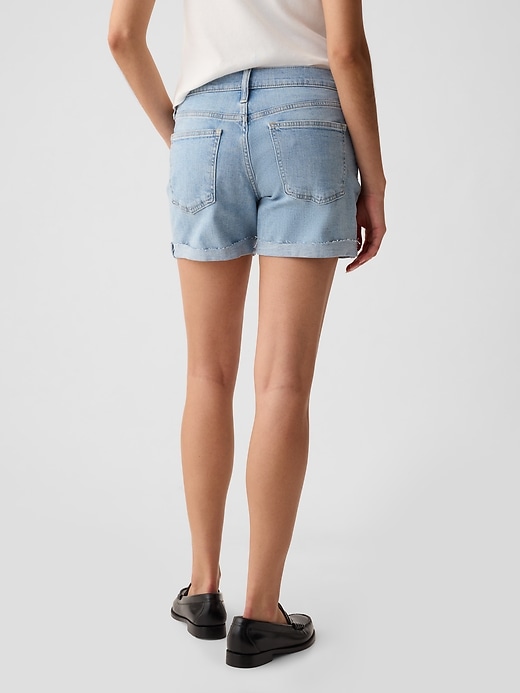 Image number 4 showing, 5" Mid Rise Denim Girlfriend Shorts