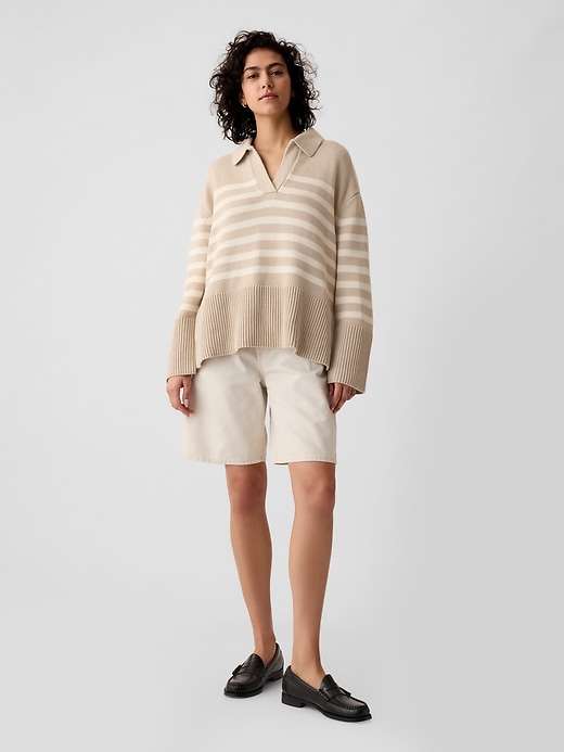 Image number 3 showing, 24/7 Split-Hem Polo Sweater