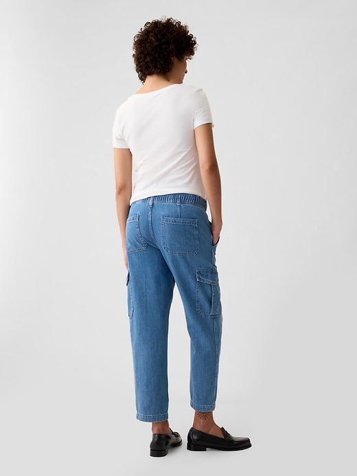 Image number 2 showing, Maternity Full Panel Cargo Easy Jeans