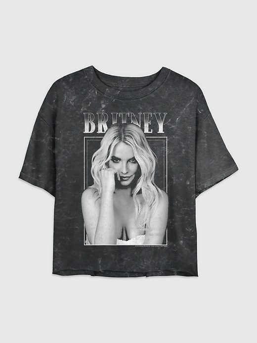Image number 1 showing, Britney Spears Graphic Boxy Cropped Tee