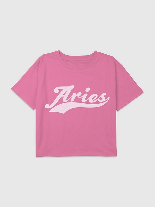 Image number 1 showing, Kids Zodiac Aries Graphic Boxy Crop Tee