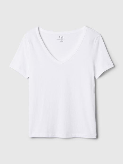 Image number 5 showing, Organic Cotton Vintage V-Neck T-Shirt