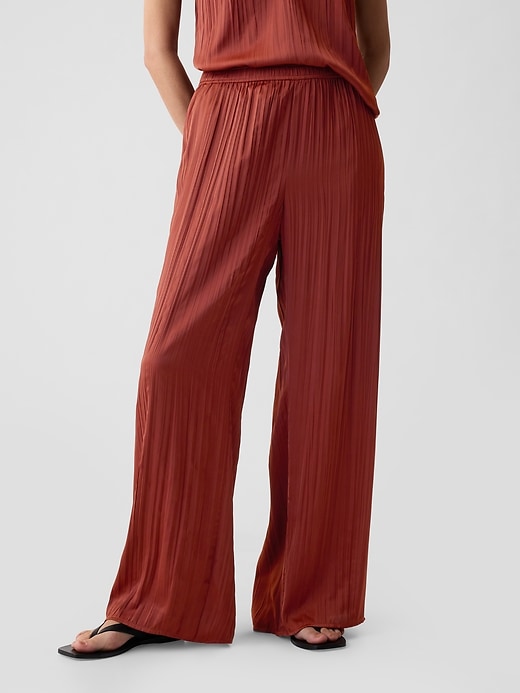 Image number 2 showing, Crinkle Texture Satin Pants