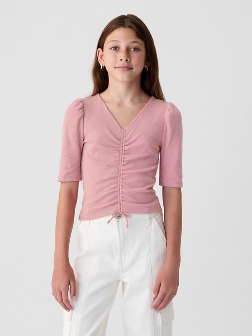 Image number 1 showing, Kids Essential Rib Ruched Shirt