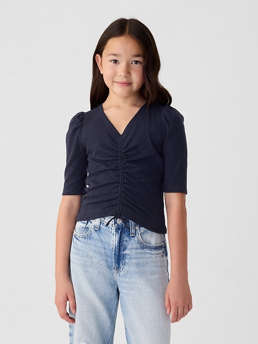 Image number 1 showing, Kids Essential Rib Ruched Shirt