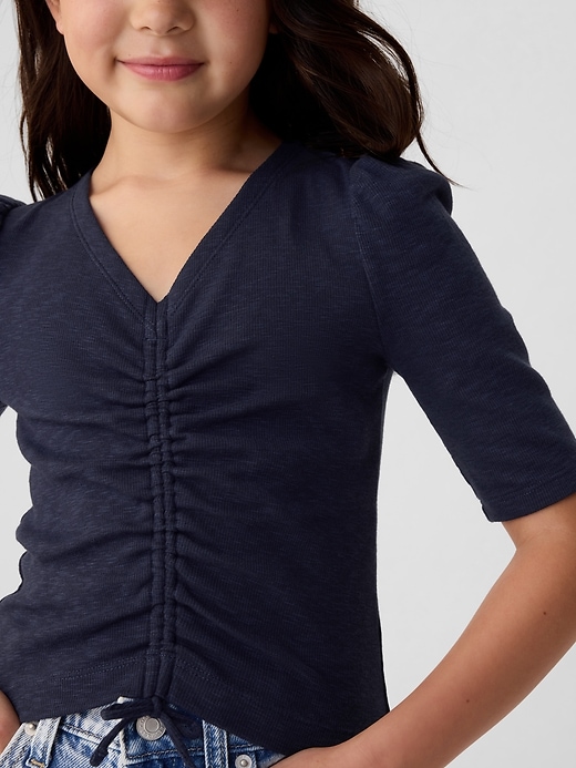 Image number 4 showing, Kids Essential Rib Ruched Shirt
