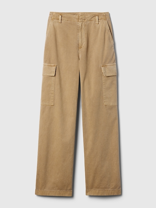 Image number 7 showing, Mid Rise Loose Khaki Cargo Pants