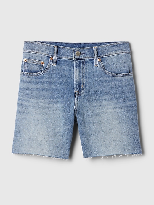 Image number 7 showing, 5" Mid Rise Denim Girlfriend Shorts