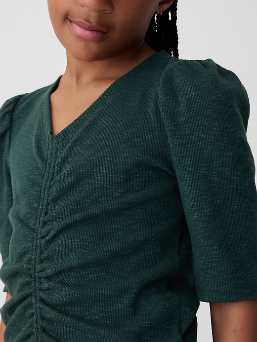 Image number 4 showing, Kids Essential Rib Ruched Shirt