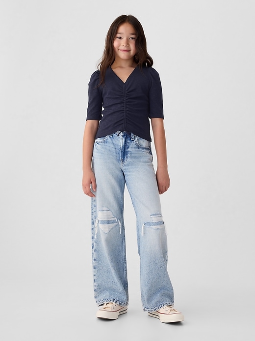 Image number 3 showing, Kids Essential Rib Ruched Shirt