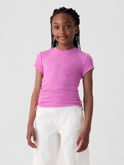 Image number 1 showing, Kids Essential Rib Ruched T-Shirt