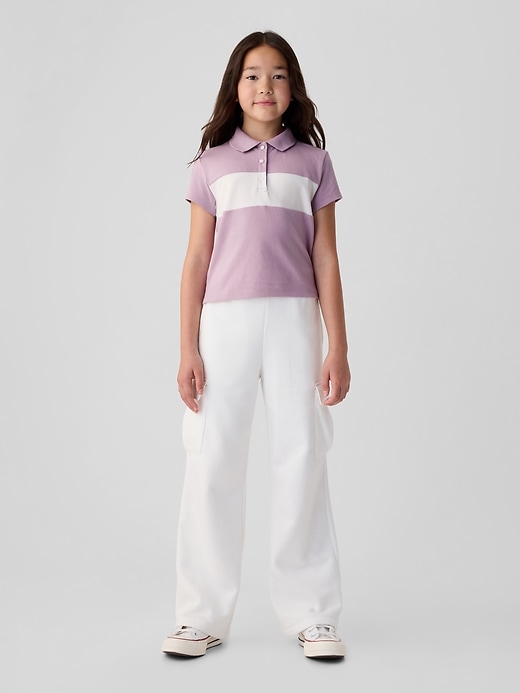 Image number 3 showing, Kids Pique Cropped Polo Shirt