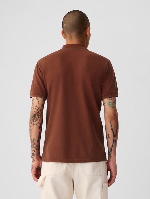 Image number 2 showing, Washed Pique Polo Shirt