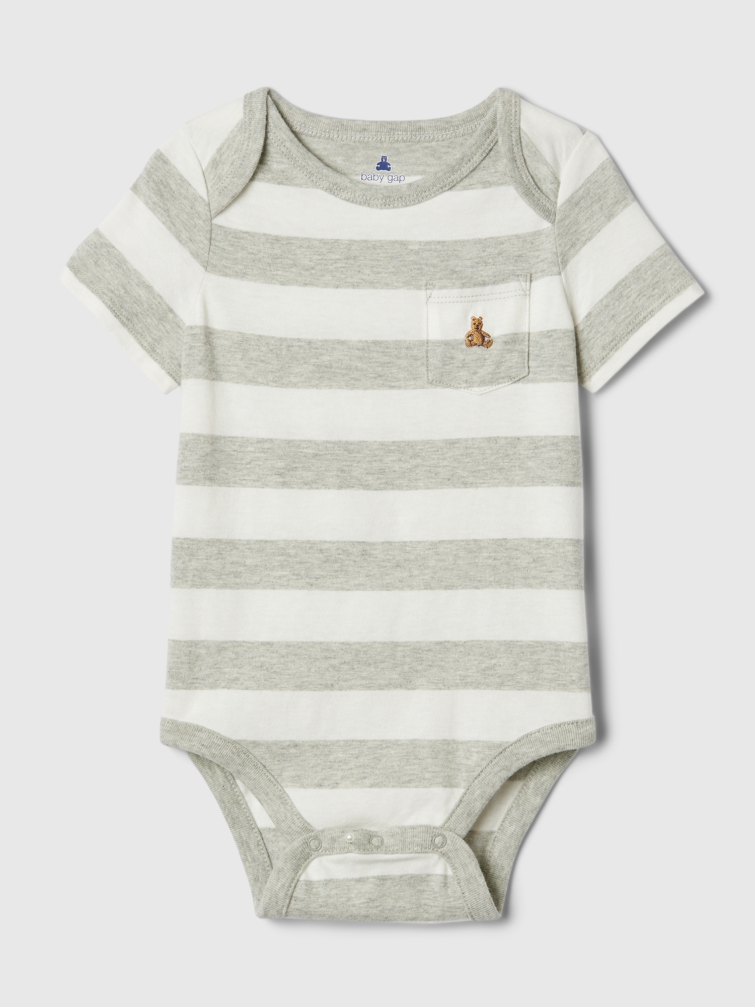 Shop Gap Baby Mix And Match Print Bodysuit In Classic Gray Stripe