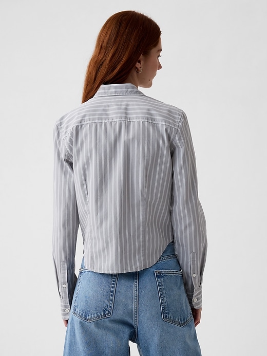 Image number 2 showing, Organic Cotton Fitted Cropped Shirt