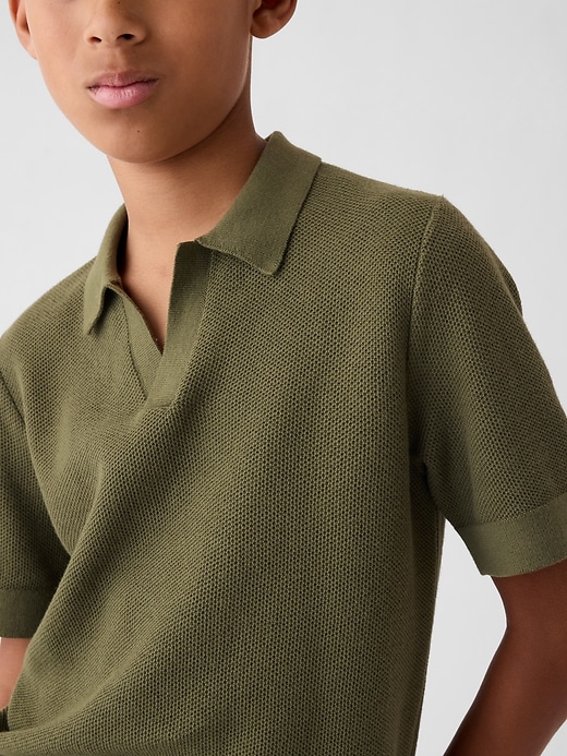 Image number 8 showing, Kids Textured Polo Sweater