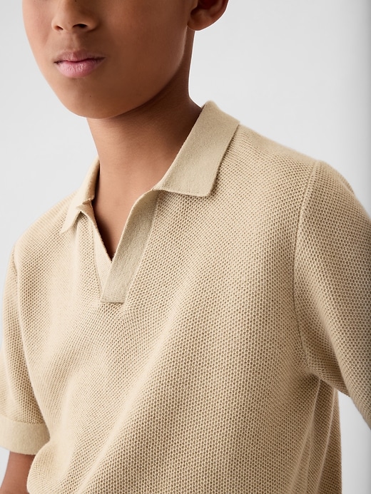 Image number 4 showing, Kids Textured Polo Sweater