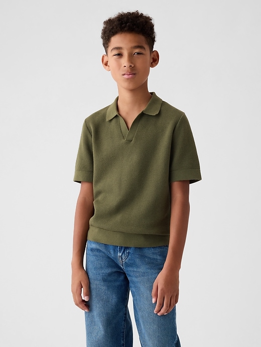 Image number 6 showing, Kids Textured Polo Sweater
