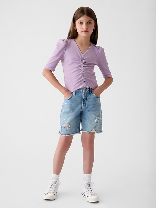 Image number 3 showing, Kids Essential Rib Ruched Shirt