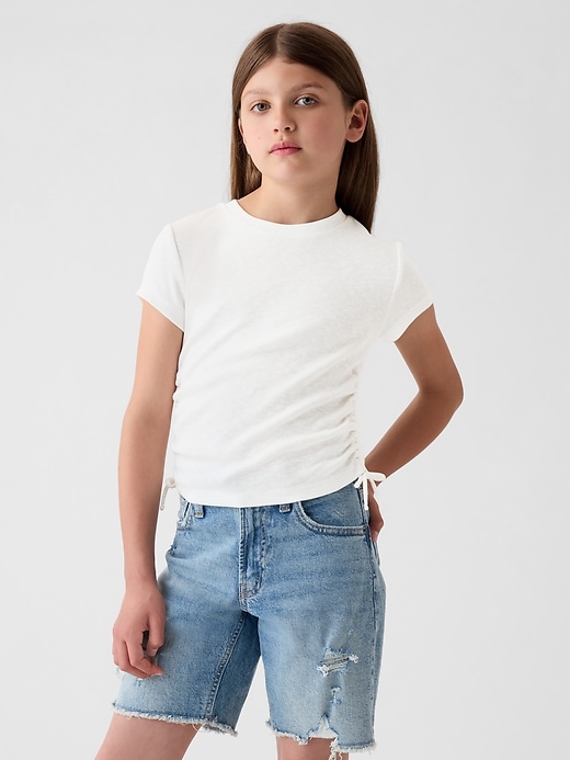 Image number 1 showing, Kids Essential Rib Ruched T-Shirt