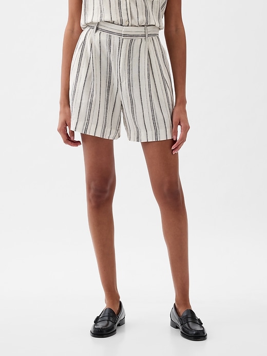 Image number 2 showing, 365 High Rise Linen-Blend Shorts