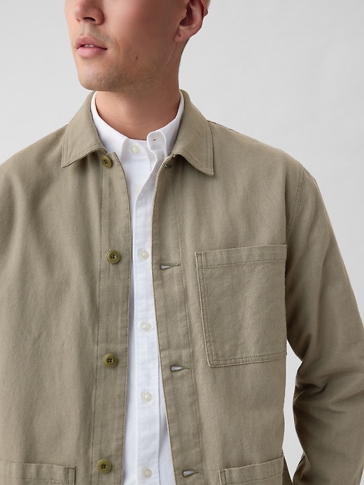 Image number 4 showing, Linen-Cotton Chore Jacket