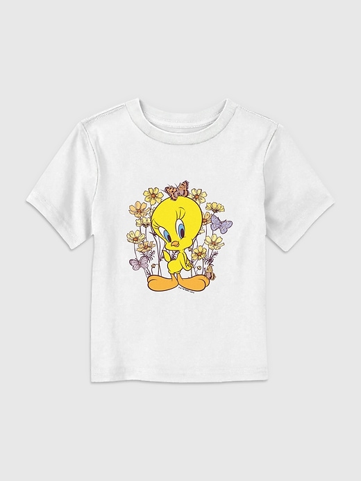 Image number 1 showing, Toddler Looney Tunes Tweety Floral Graphic Tee