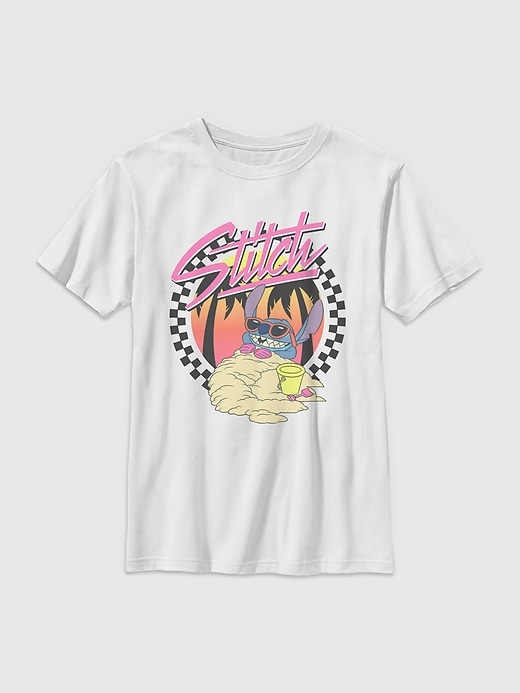 Image number 1 showing, Kids Lilo and Stitch Sunset Beach Graphic Tee