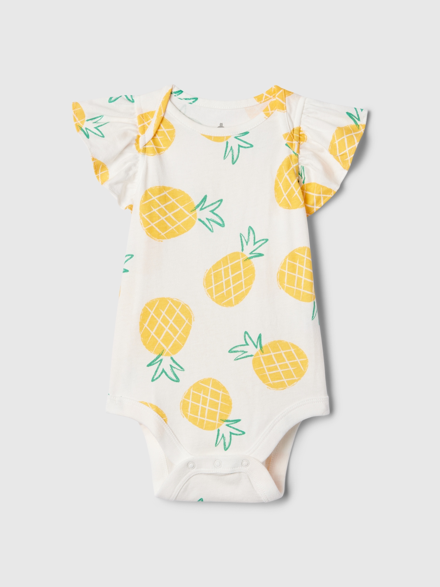 Shop Gap Baby Mix And Match Flutter Bodysuit In Pineapple Yellow