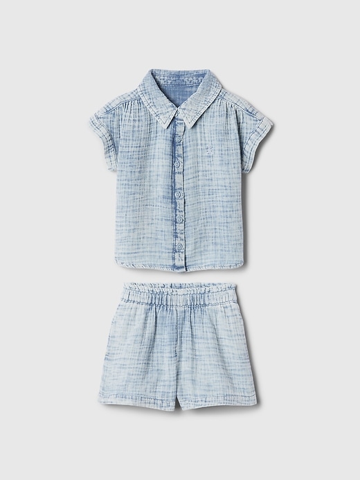 Image number 4 showing, babyGap Crinkle Gauze Two-Piece Outfit Set