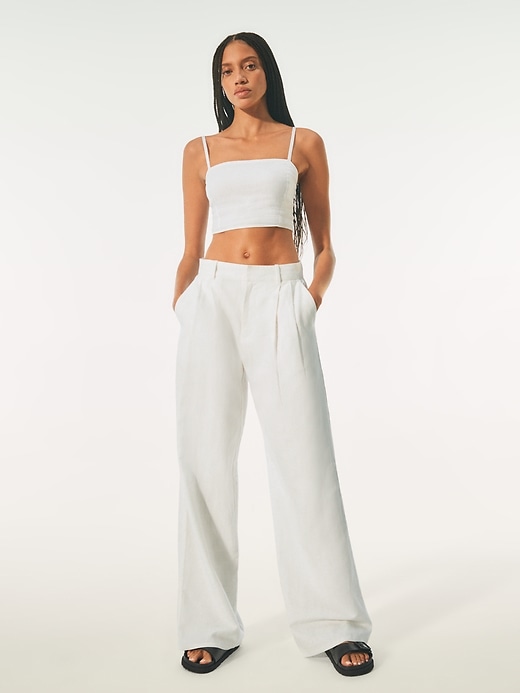 Image number 8 showing, 365 High Rise Linen-Cotton Trousers