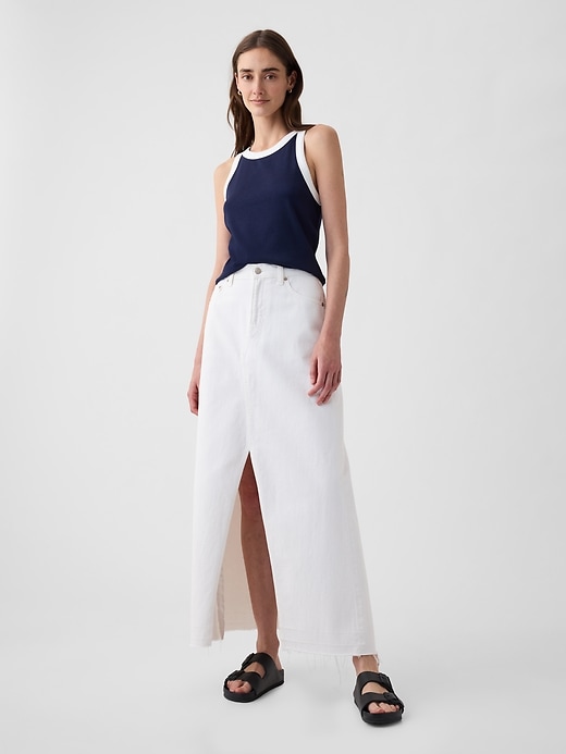 Image number 3 showing, Modern Rib Cropped Halter Top